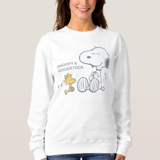 Sweatshirt cacahuètes | Snoopy & Woodstock Happy (Devant)