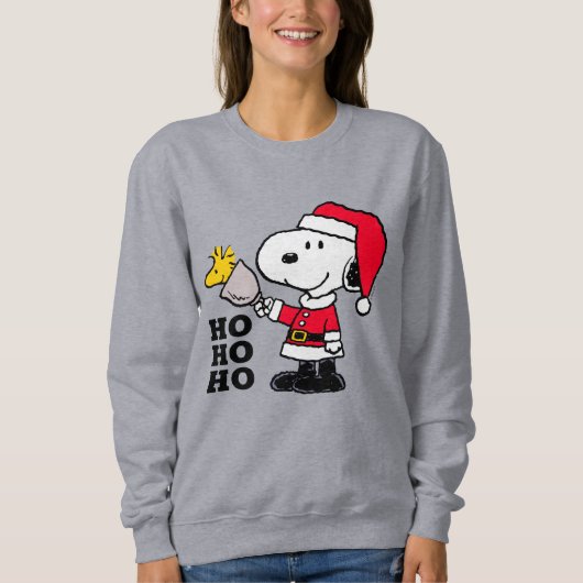 Sweatshirt cacahuètes | Snoopy & Woodstock Ho Ho Ho (Devant)