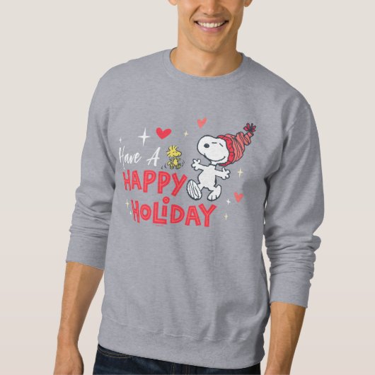 Sweatshirt cacahuètes | Snoopy & Woodstock Joyeuses Fêtes (Devant)