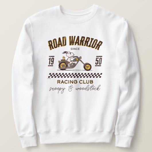 Sweatshirt cacahuètes | Snoopy & Woodstock Road Warriors (Design devant)