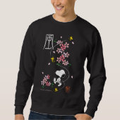 Sweatshirt cacahuètes | Snoopy & Woodstock Rose Spring Blosso (Devant)