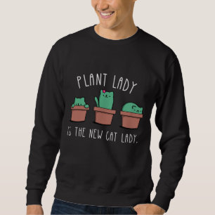Sweatshirt Cactus Garden Funny Plante Chat Lady Graphisme Tee