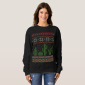 Sweatshirt Cactus laide de Noël moche Cactus Succ sud-ouest (Devant entier)