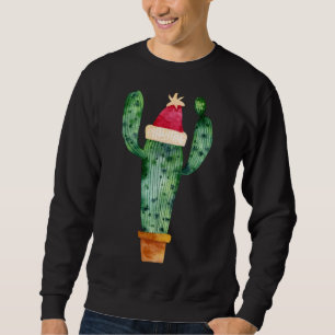 Sweatshirt Cactus Succulent avec Casquette Noël Vacances Mign