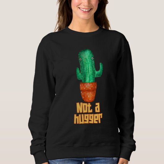 Sweatshirt Cactus Succulents pas un gros Introvert (Devant)