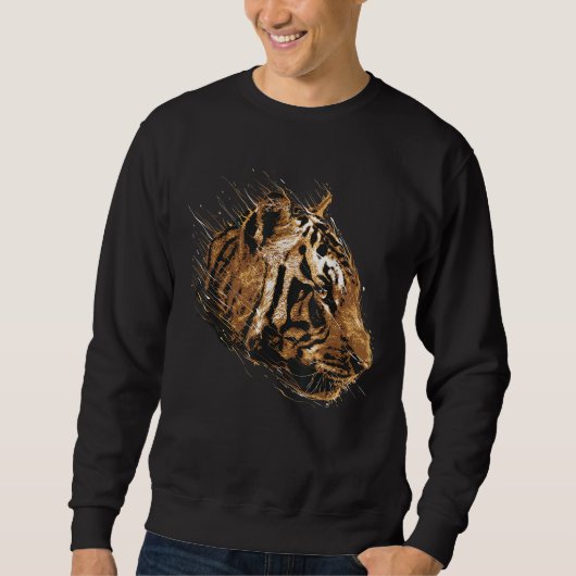 Sweatshirt cadeau amant tiger - tiger (Devant)