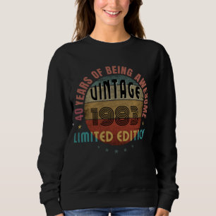 SWEATSHIRT CADEAU D'ANNIVERSAIRE ANNÉE DE NAISSANCE TENDANCE 