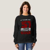 Sweatshirt Cadeau d'anniversaire drôle de 51 ans (Devant entier)
