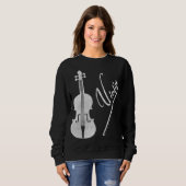 Sweatshirt Cadeau d'anniversaire vintage de musicien (Devant entier)
