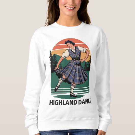 Sweatshirt Cadeau de conception de danse écossaise des Highla (Devant)