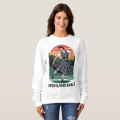 Sweatshirt Cadeau de conception de danse écossaise des Highla (Devant entier)