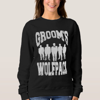 Sweatshirt Cadeau de fête de bachelor rétro Wolfpack du marié