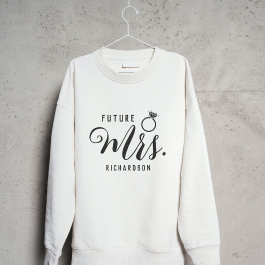 Sweatshirt Cadeau de fiançailles personnalisé pour future mar