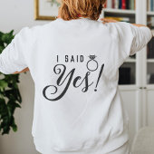 Sweatshirt Cadeau de fiançailles personnalisé pour future mar