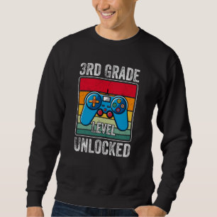 Sweatshirt Cadeau de jeu vidéo rétro niveau 3e débloqué