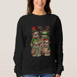 Sweatshirt Cadeau de Noël de paresseux Joyeux Slothmas Amoure