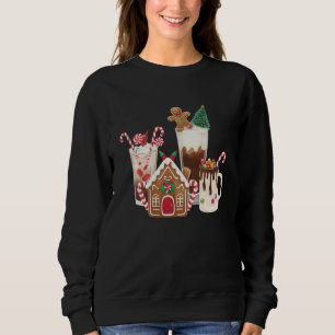Sweatshirt Cadeau de Noël pour amateur de café au pain d'épic