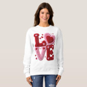 Sweatshirt Cadeau de pull de la Saint-Valentin pour elle, tri (Devant entier)