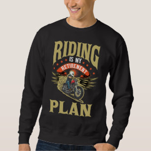 Sweatshirt Cadeau de retraite pour motocyclette pour père de 