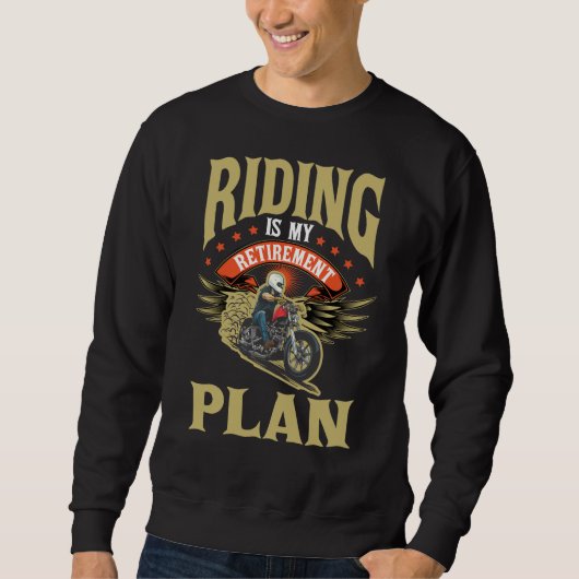 Sweatshirt Cadeau de retraite pour motocyclette pour père de (Devant)