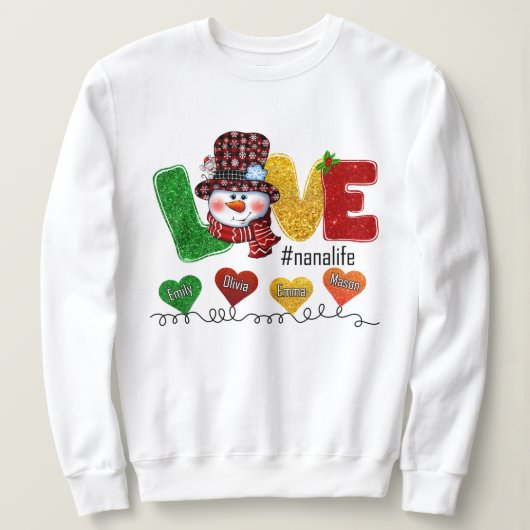 Sweatshirt Cadeau Nana Life pour Noël (Design devant)
