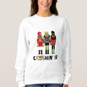 Sweatshirt Cadeau Noir Casse-Noir "Crushin' It" (Devant)