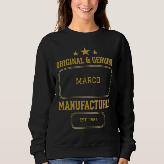 Sweatshirt Cadeau Original & Véritable Anniversaire (Devant)