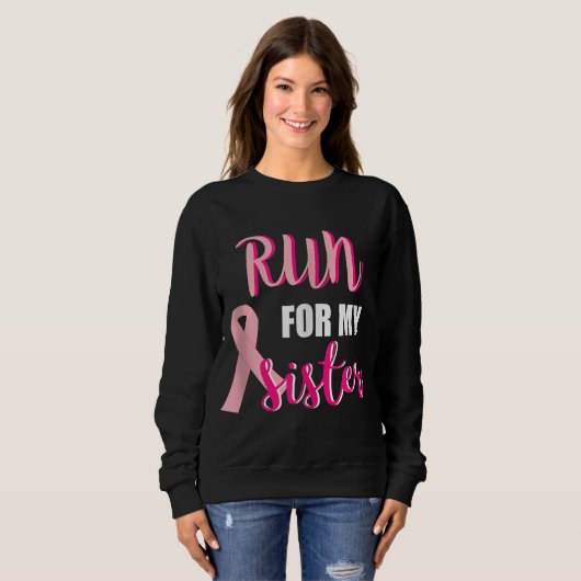 Sweatshirt Cadeau pour ma soeur Hommes Femmes Couples Cancer  (Devant entier)