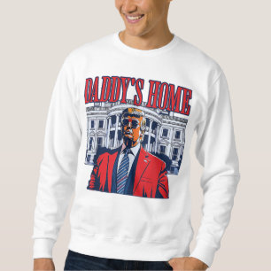 Sweatshirt Cadeau Trump à la Maison Blanche Trump est chez