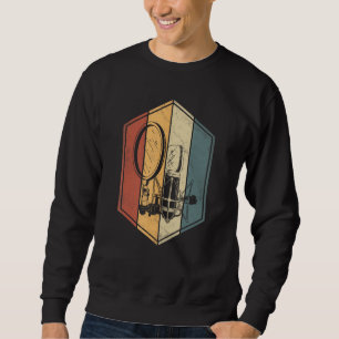 Sweatshirt Cadeaux de chanteurs Studio Vintage Microphone Mus