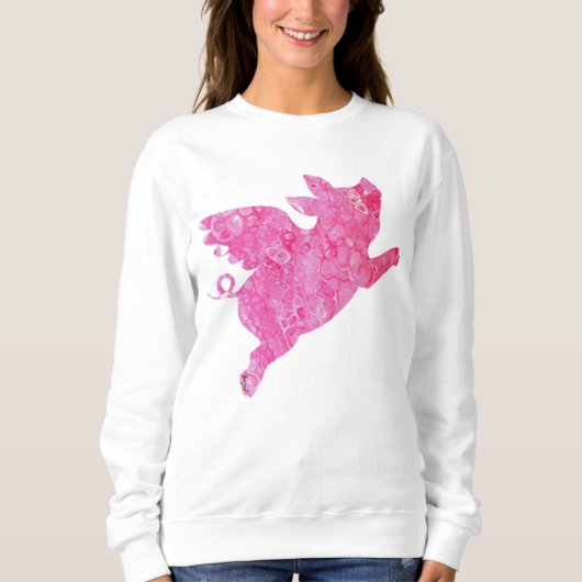 Sweatshirt Cadeaux de cochon volants, Quand les cochons volen (Devant)