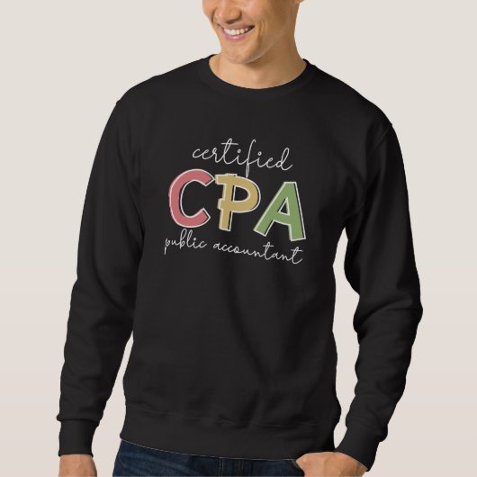 Sweatshirt Cadeaux de comptabilité publique certifiés CPA (Devant)