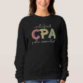 Sweatshirt Cadeaux de comptabilité publique certifiés CPA (Devant)