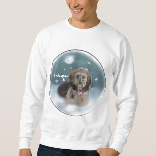 Sweatshirt Cadeaux de Noël Cockapoo (Devant)