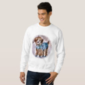Sweatshirt Cadeaux de Noël de caniche (Devant entier)