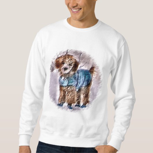 Sweatshirt Cadeaux de Noël de caniche (Devant)