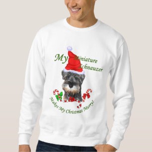 Sweatshirt Cadeaux de Noël de Schnauzer miniature