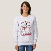 Sweatshirt Cadeaux de Noël mignons, Amusant Fa La Llama Humou (Devant entier)