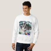 Sweatshirt Cadeaux de Noël Schnauzer Miniature (Devant entier)