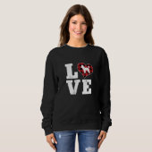 Sweatshirt Cadeaux de vale de plaid de buffle d'amant de chie (Devant entier)