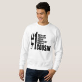 Sweatshirt Cadeaux frais pour des cousins : Cousin du numéro (Devant entier)