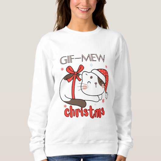 Sweatshirt cadeaux mew noël (Devant)