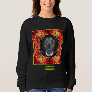Sweatshirt Cadre Fleur Rouge Dahlia Créer Votre Propre Photo