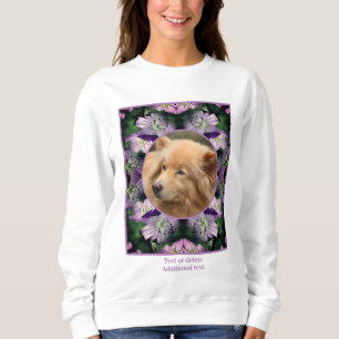 Sweatshirt Cadre Fleurs de géranium Créez votre propre photo