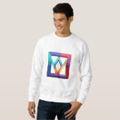 Sweatshirt "Cadre Prismatique et M Abstrait" (Devant entier)