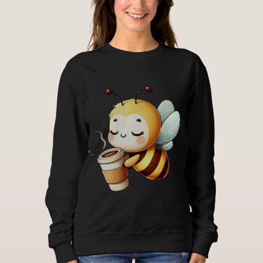 Sweatshirt Café Abeille – Mode Énergie Matin (Devant)