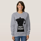 SWEATSHIRT CAFÉ AMUSANT EN TÊTE POT (Devant entier)