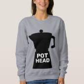 SWEATSHIRT CAFÉ AMUSANT EN TÊTE POT (Devant)