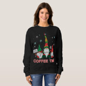 Sweatshirt Café Avec Trois Gnomes Joyeux Noël Cos (Devant entier)
