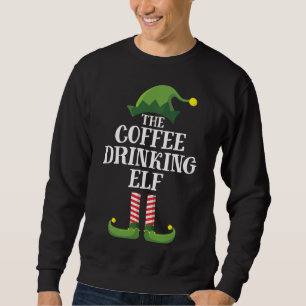 Sweatshirt Café Boire Elfe Correspondant Famille de Noël
